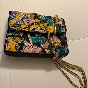 Nicole Miller Multicolor Graphic Crossbody Bag